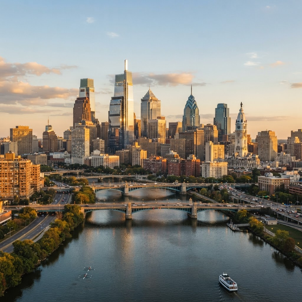 Downtown Philadelphia, Pennsylvania skyline